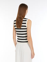 Load image into Gallery viewer, white &amp; black Rib-knit top
