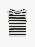 Load image into Gallery viewer, white &amp; black Rib-knit top
