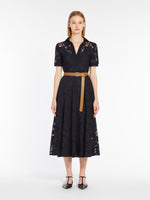 Load image into Gallery viewer, navy Lace polo shirt dress
