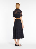 Load image into Gallery viewer, navy Lace polo shirt dress
