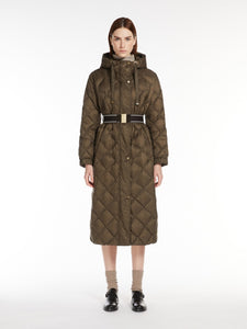 dark green water-repellent parka