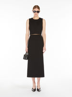 Load image into Gallery viewer, black scuba jersey pencil skirt
