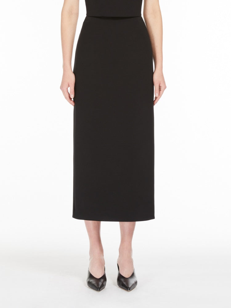 black scuba jersey pencil skirt