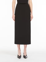 Load image into Gallery viewer, black scuba jersey pencil skirt
