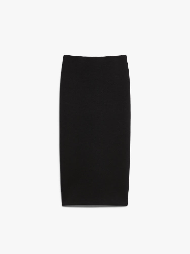 black scuba jersey pencil skirt