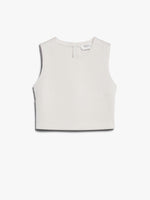 Load image into Gallery viewer, ecru crop top in scuba jersey
