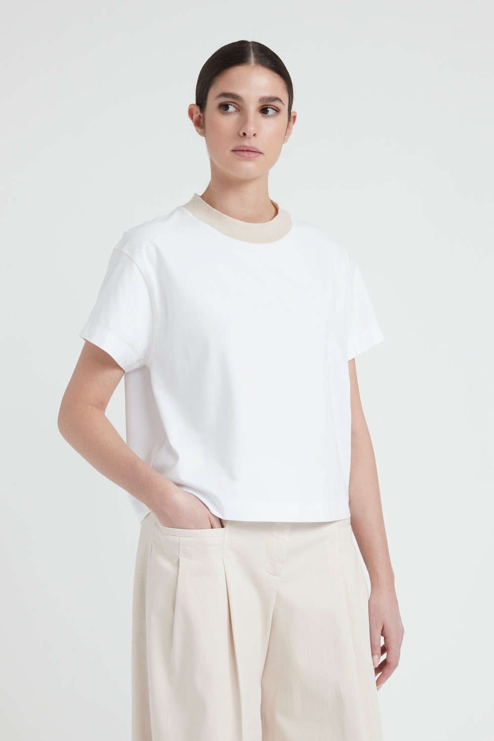 barley cotton jersey T-Shirt