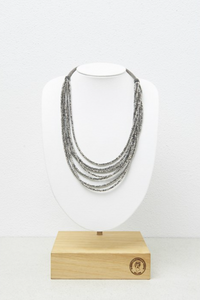 lunar grey Multi-strands choker necklace