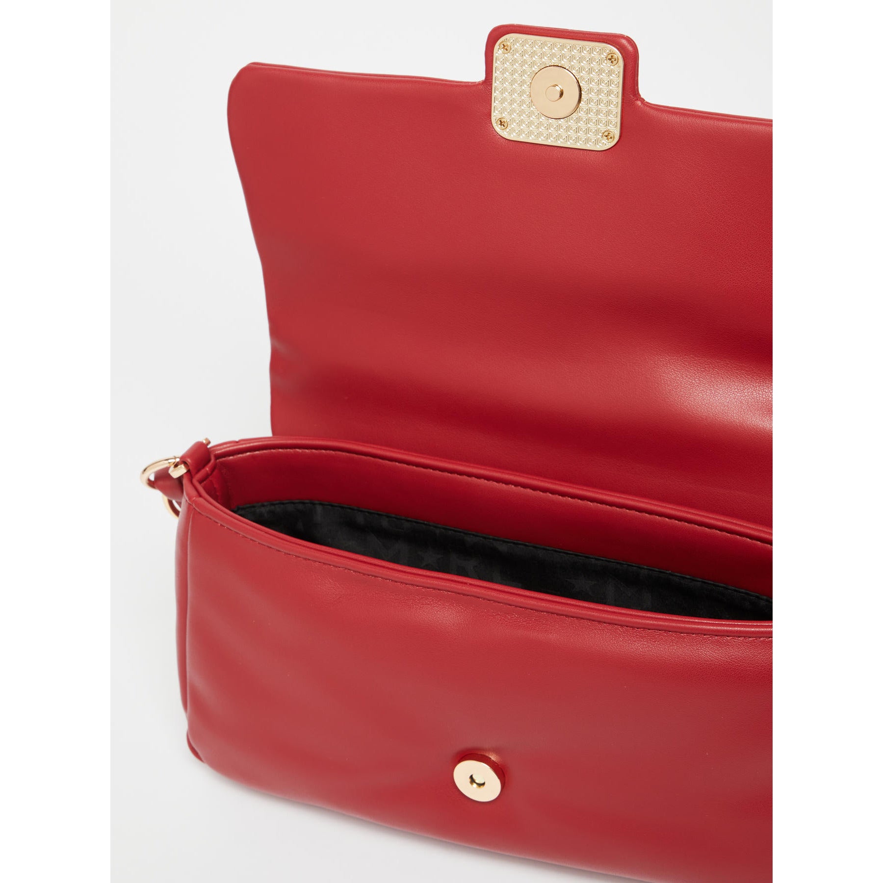 red padded bag