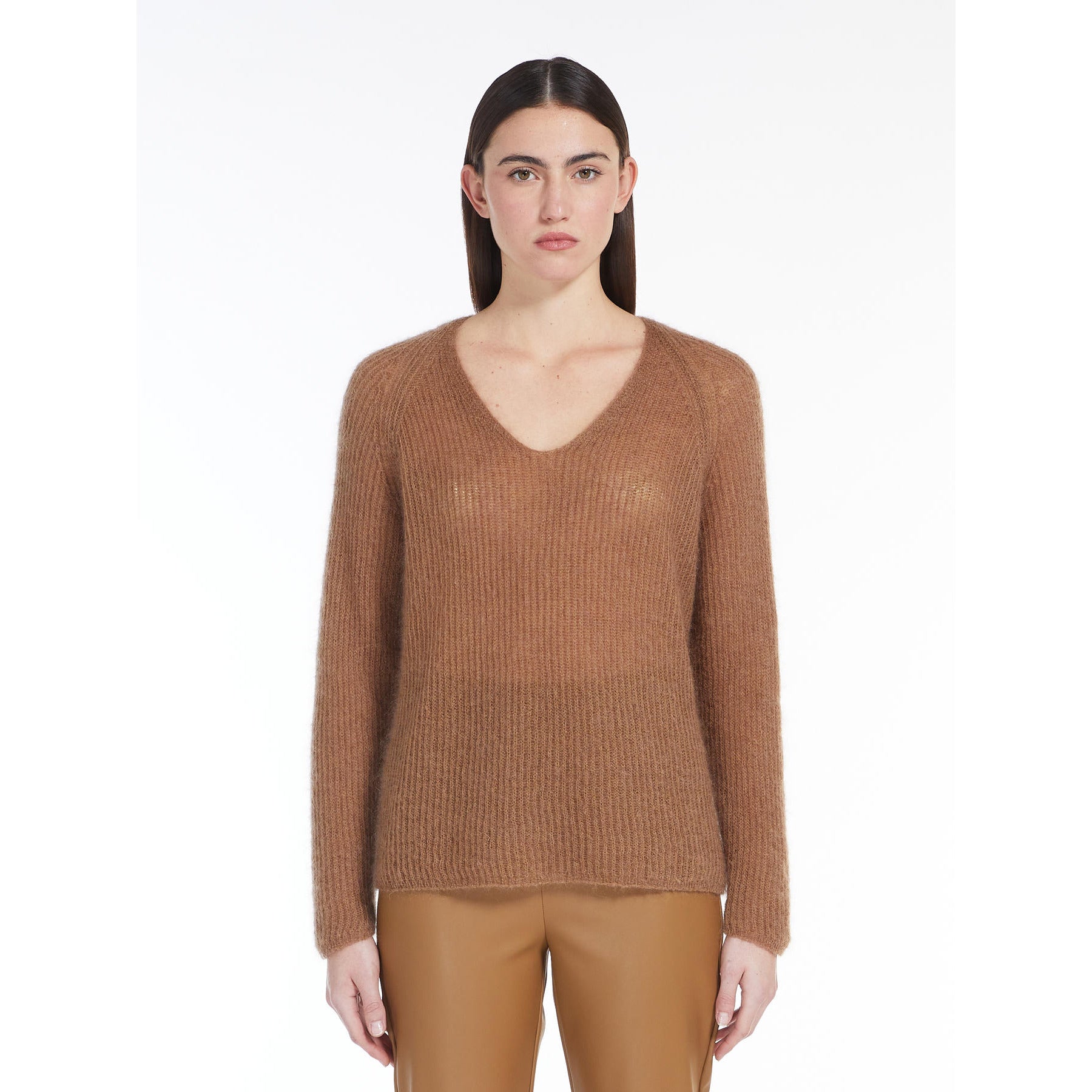 tobacco mohair yarn jumper