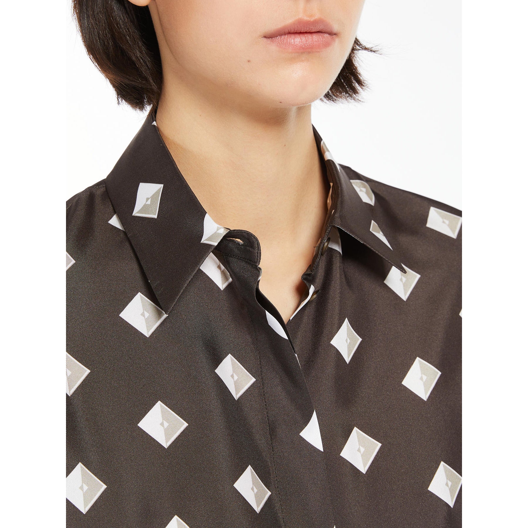 mud geometric printed twill shirt