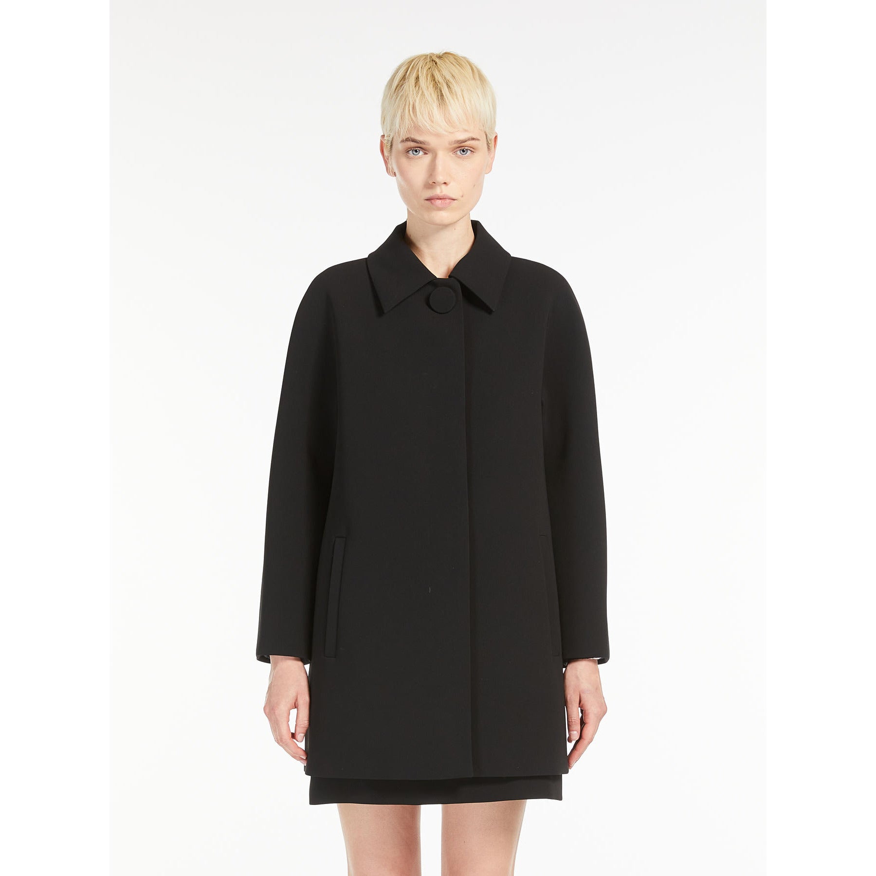 black cady duster coat