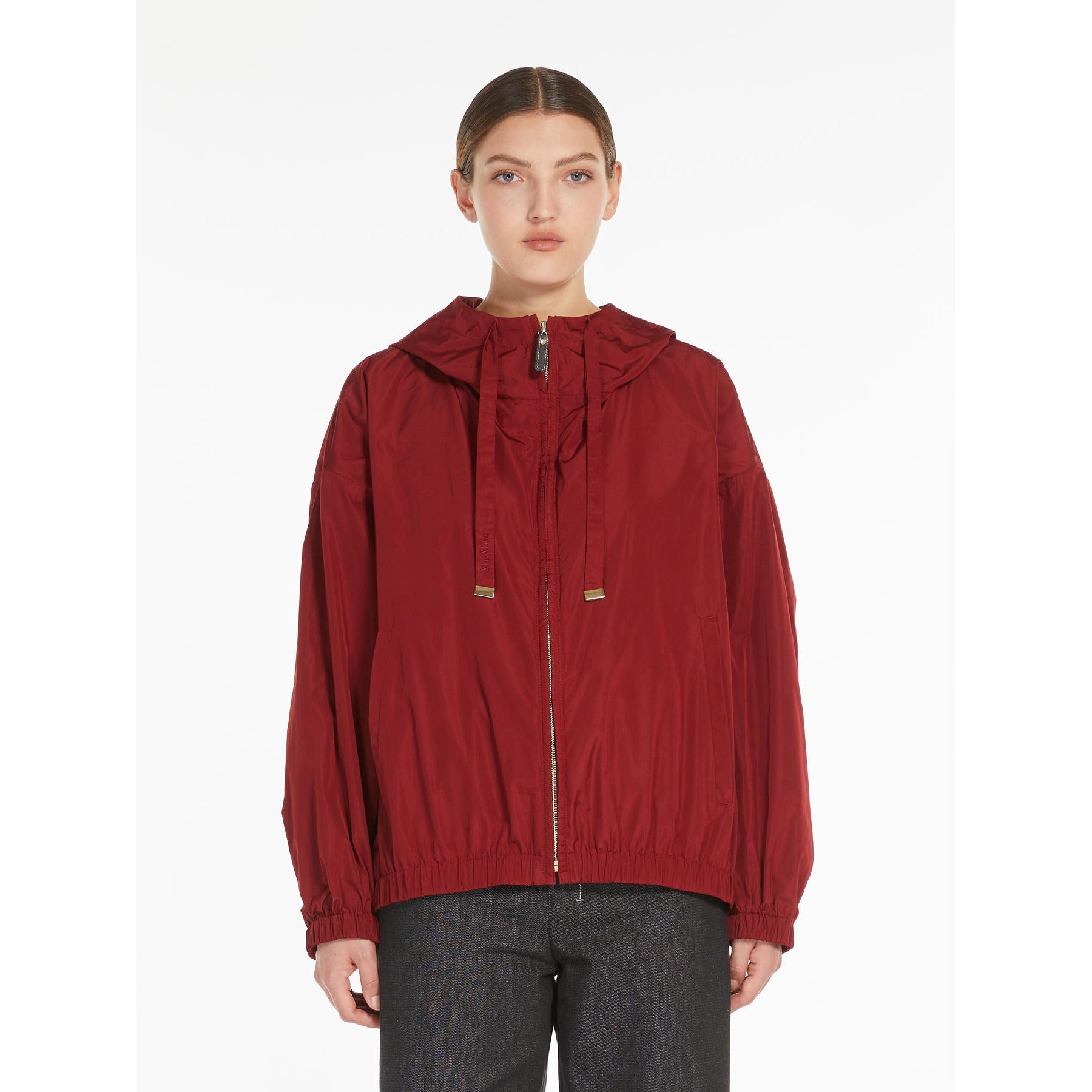 red Short parka