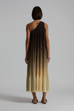 Load image into Gallery viewer, ebony Long one-shoulder dress
