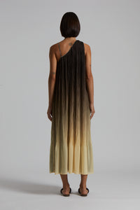 ebony Long one-shoulder dress