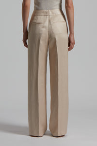 amber beige linen pants