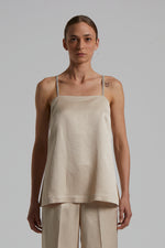 Load image into Gallery viewer, amber beige linen top
