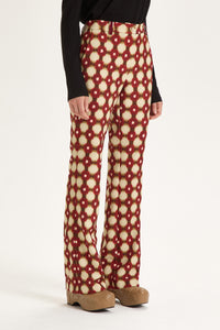 red macro maze trousers