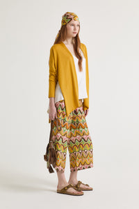 yellow modern look cardigan