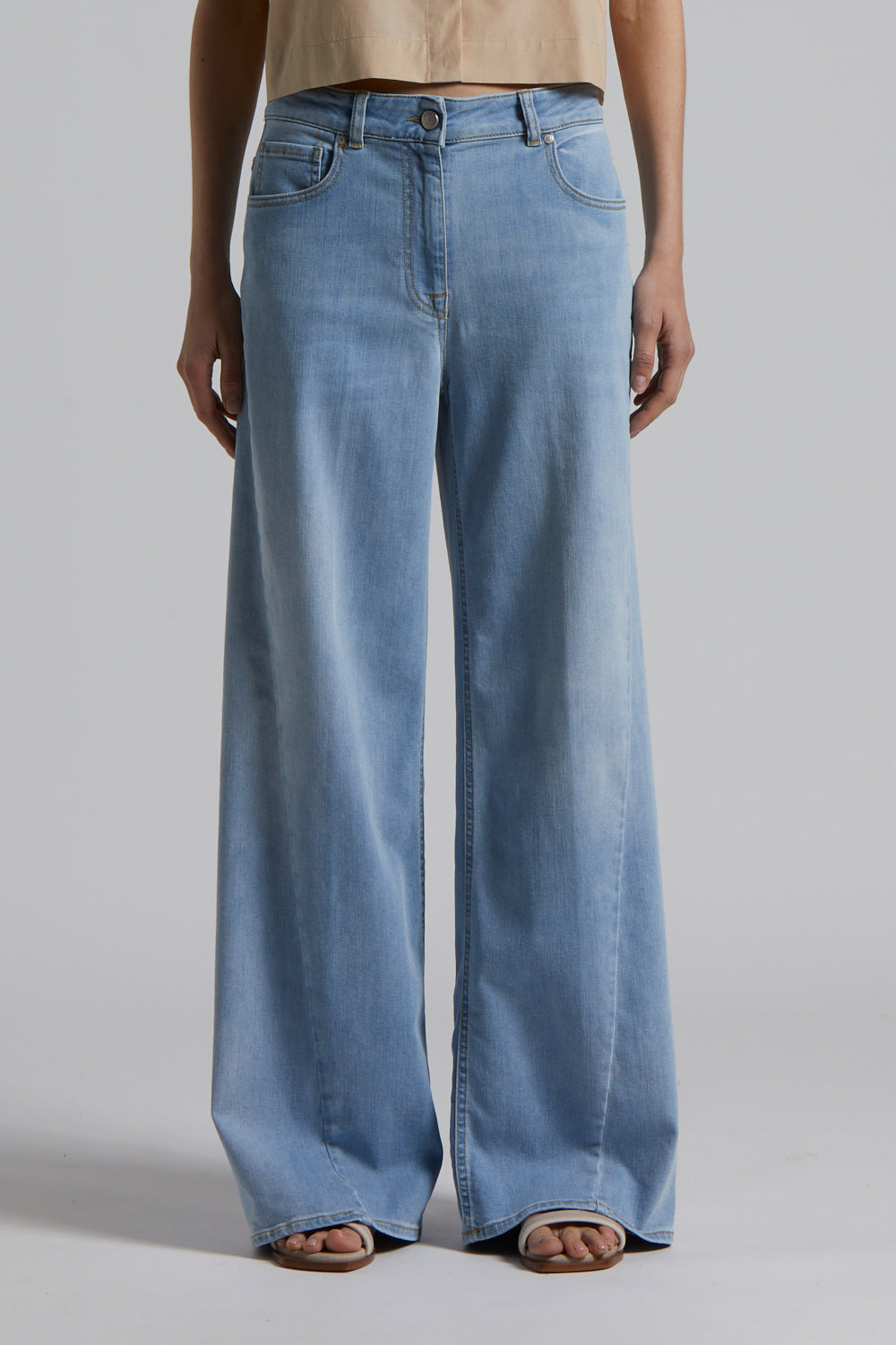 light comfort cotton blue denim