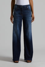 Load image into Gallery viewer, space blue denim pants
