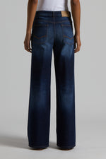 Load image into Gallery viewer, space blue denim pants
