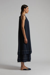 space blue relaxed dress