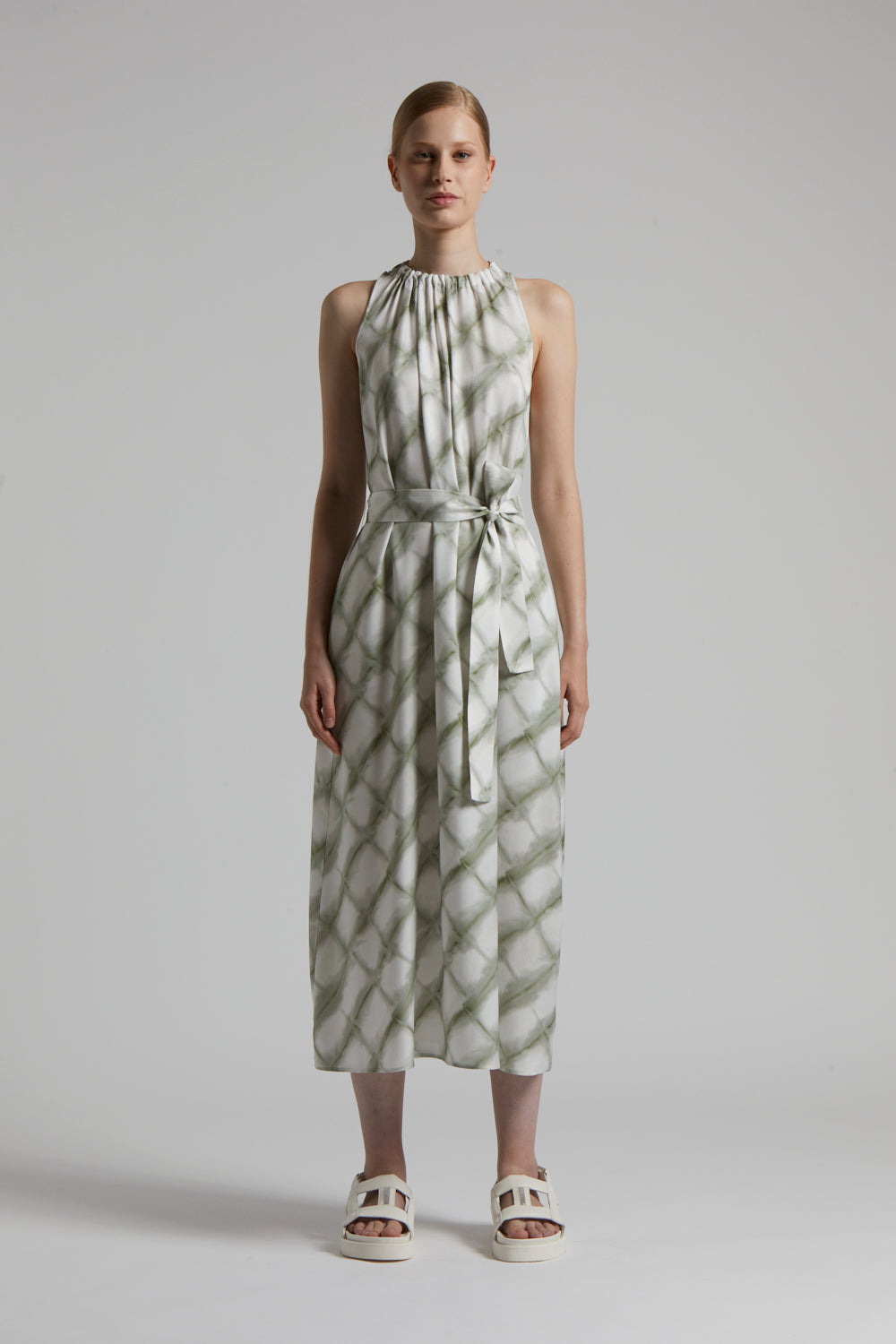 eucalyptus printed midi dress