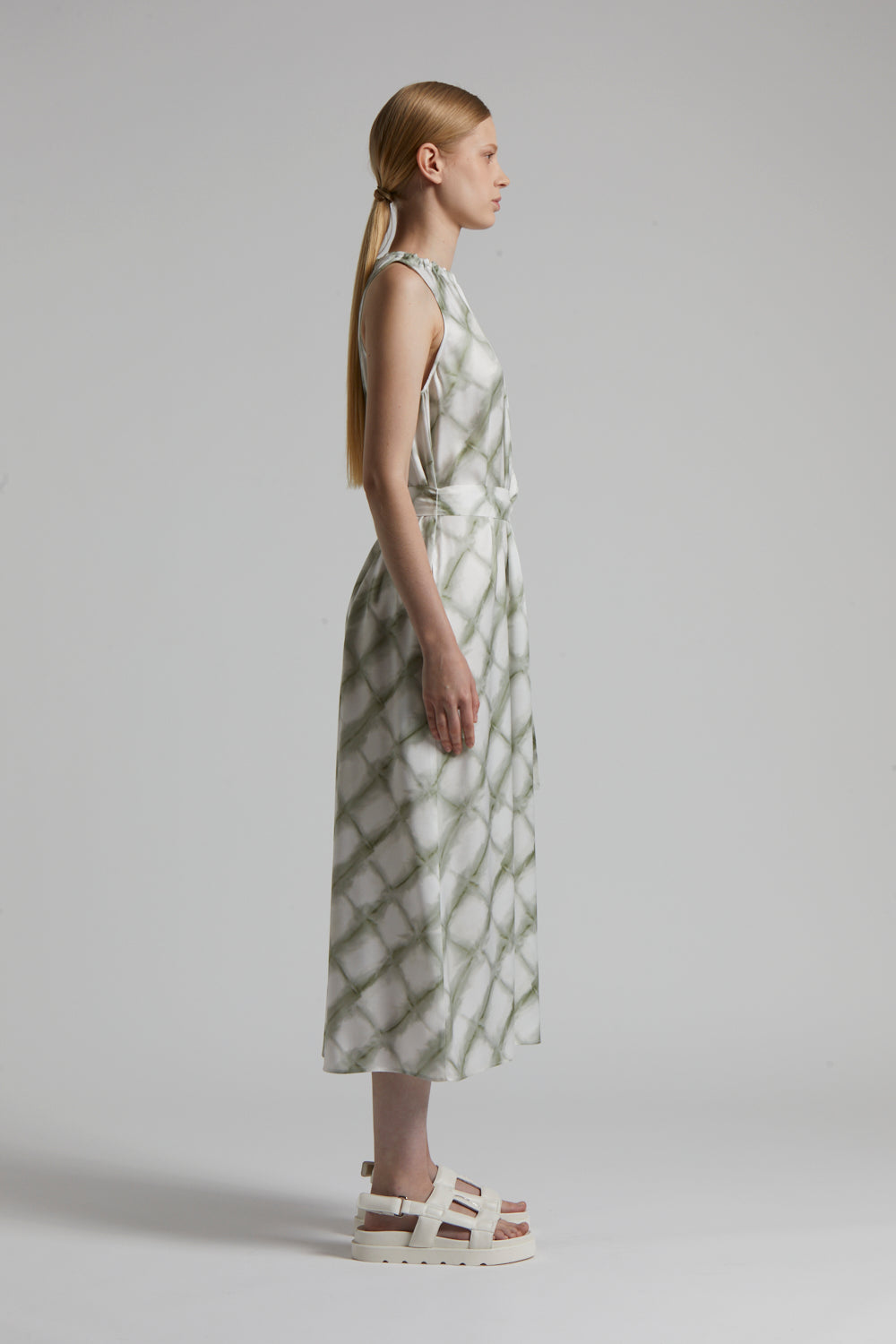 eucalyptus printed midi dress