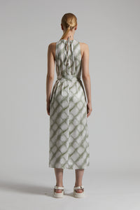 eucalyptus printed midi dress