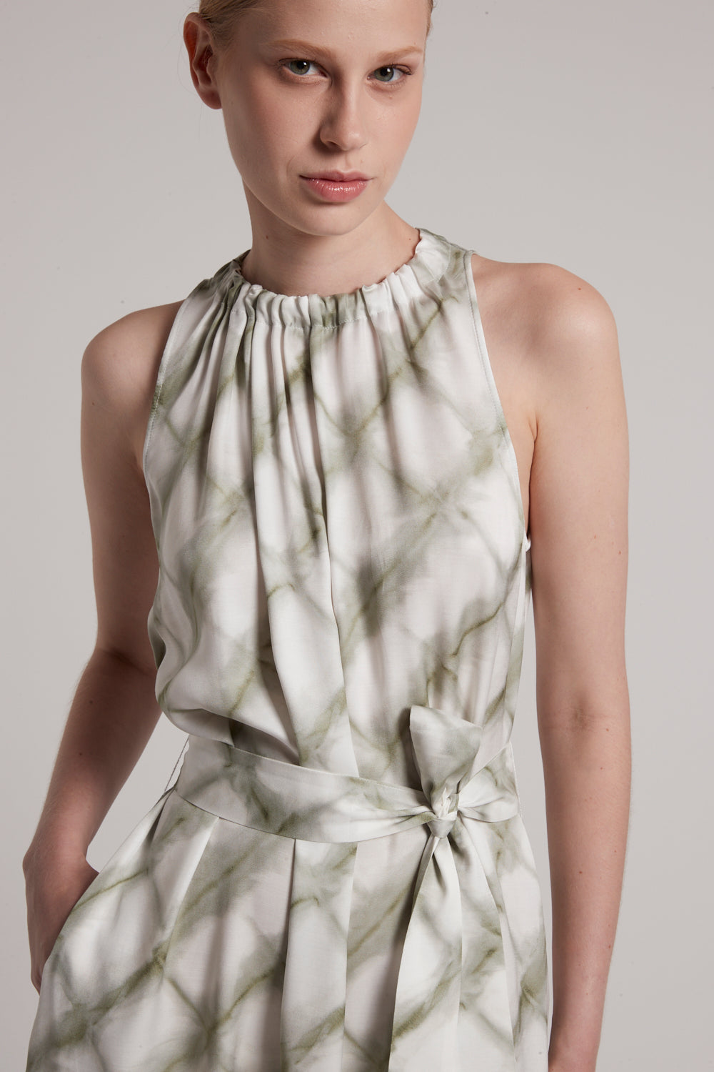 eucalyptus printed midi dress