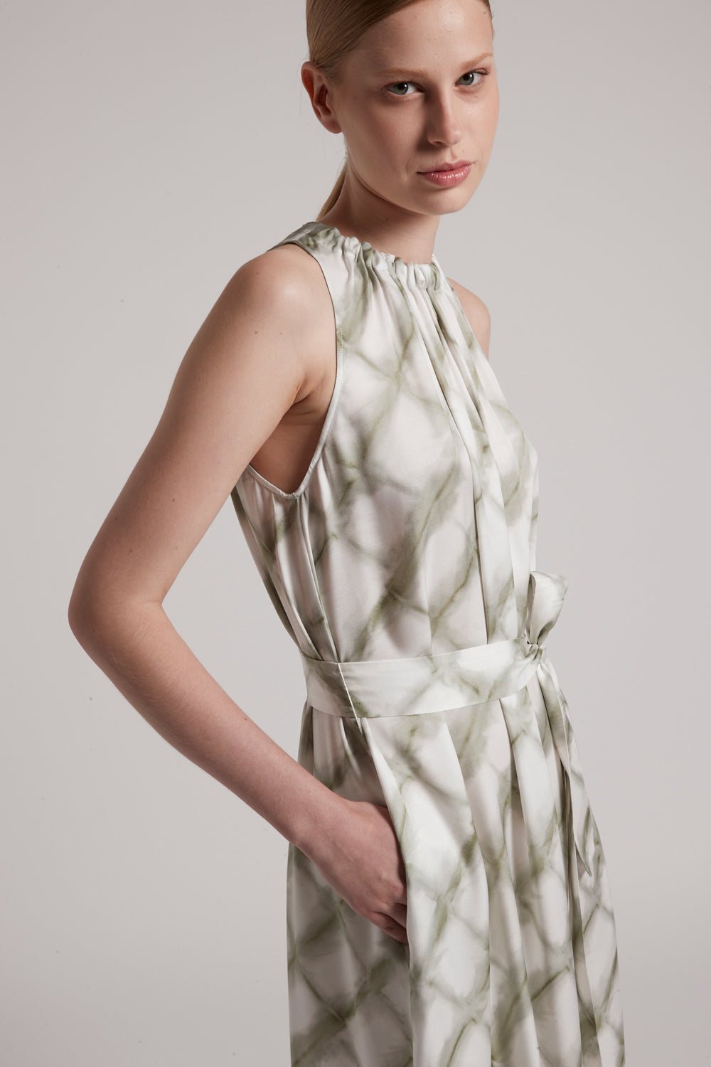 eucalyptus printed midi dress