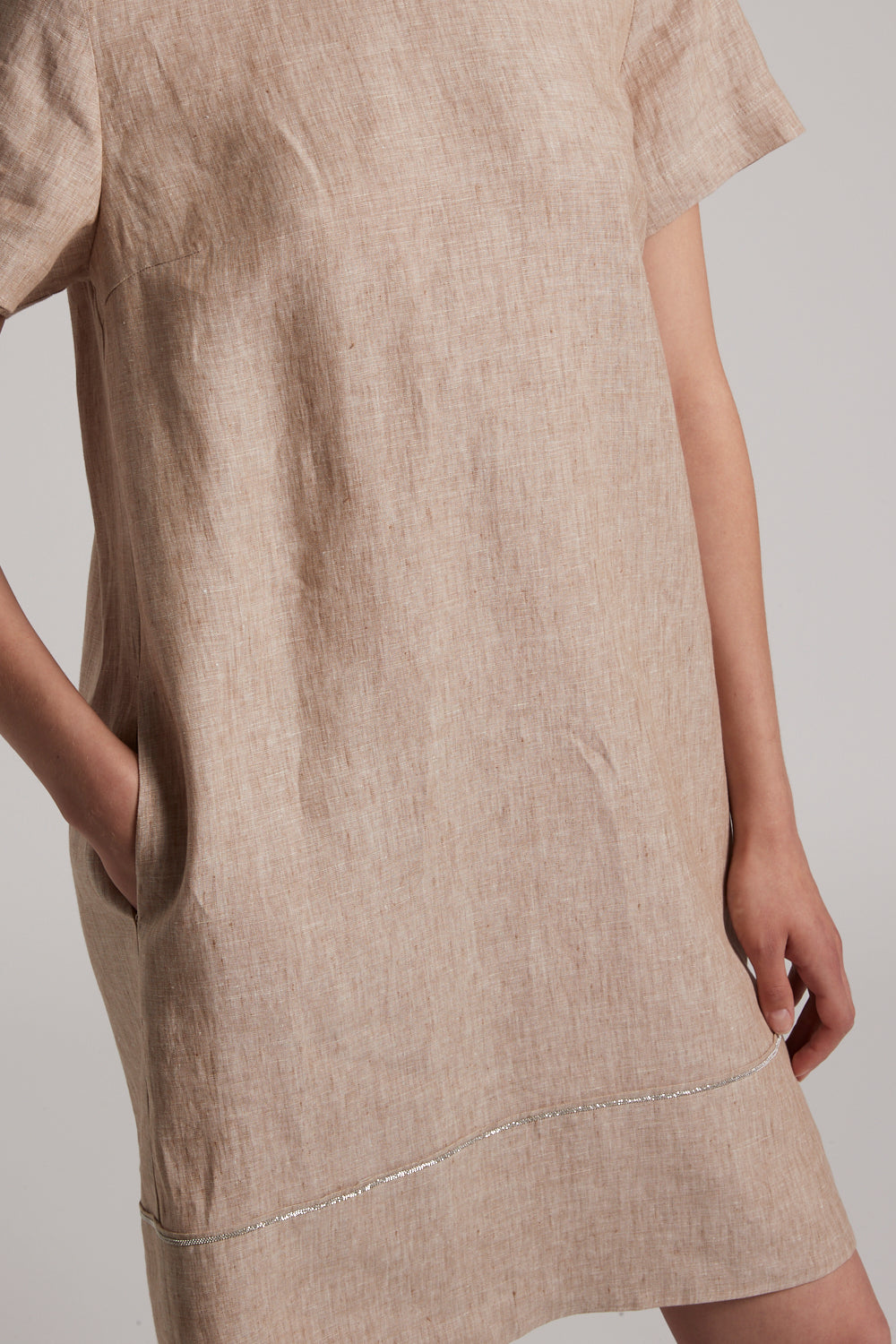 cappucino washed effect midi dress