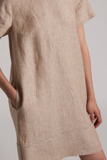 Load image into Gallery viewer, cappucino washed effect midi dress
