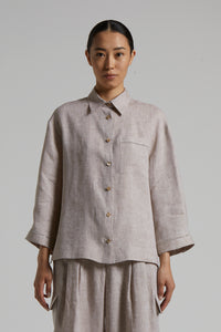 cappucino lightweight linen shirt