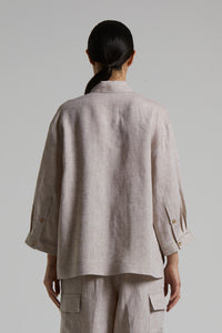 cappucino lightweight linen shirt