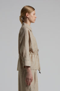 cappucino woman linen shirt