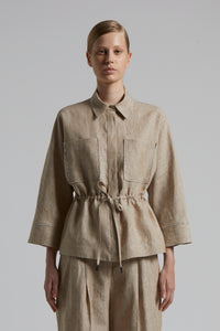 cappucino woman linen shirt