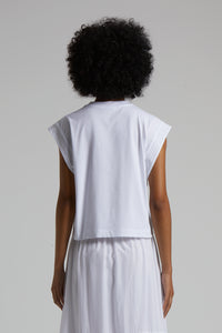 light white Sleeveless T-shirt