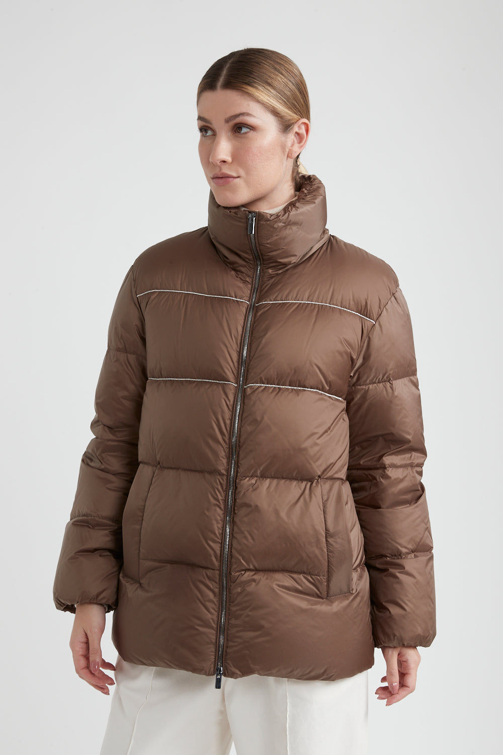 chestnut padded jacket