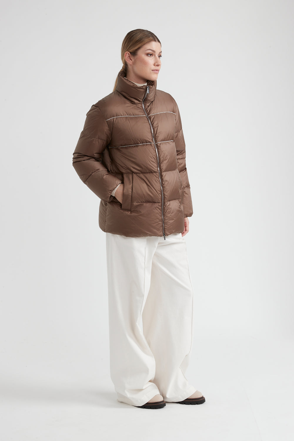 chestnut padded jacket