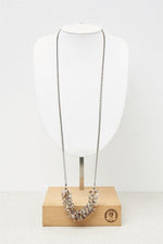 Load image into Gallery viewer, chestnut glass crystal and metal necklace
