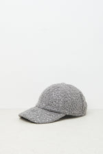 Load image into Gallery viewer, graphite Eco-fur baseball cap with sequins
