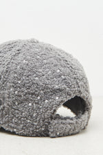 Load image into Gallery viewer, graphite Eco-fur baseball cap with sequins
