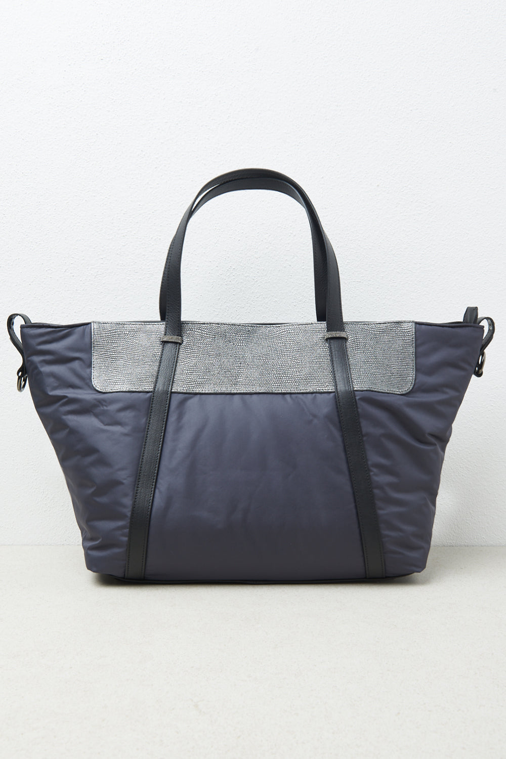 space blue multimaterial shopping bag