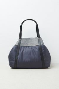 space blue multimaterial shopping bag