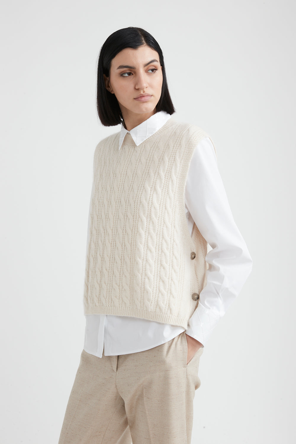 barley knit vest