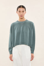 Load image into Gallery viewer, green zinc knit sweater
