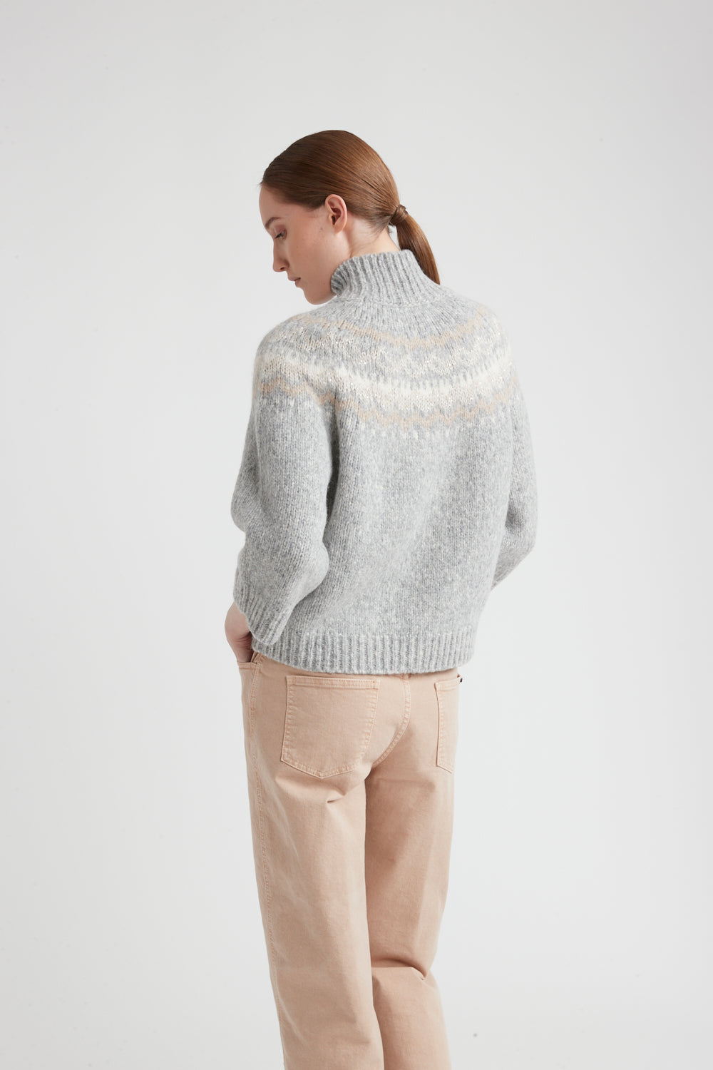 fog gray wool & alpaca sweater