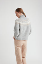 Load image into Gallery viewer, fog gray wool &amp; alpaca sweater
